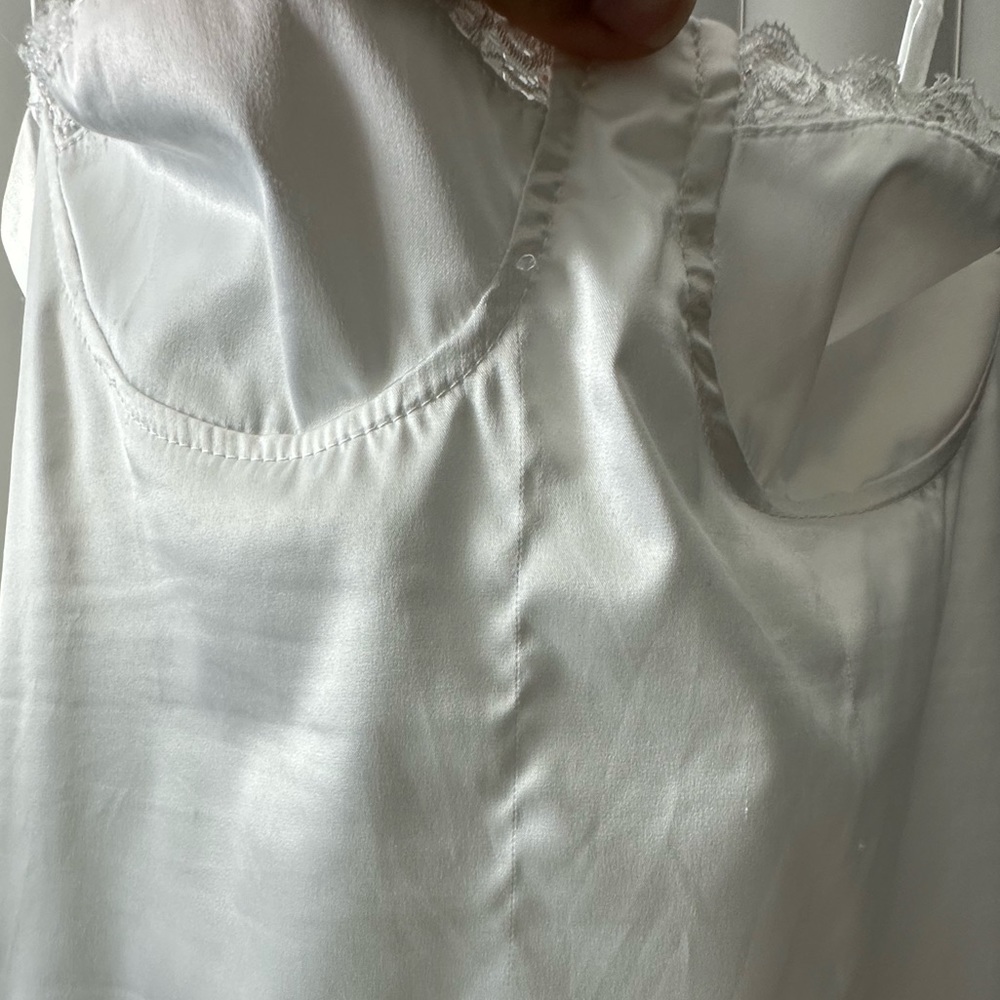 SATIN LACE CAMI SLIP DRESS - Picture 8 of 9